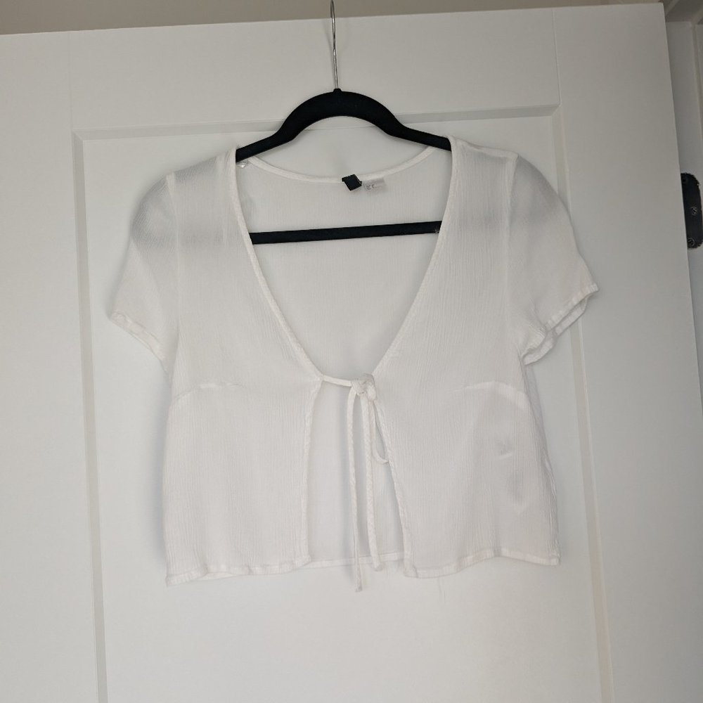 H&M tie front top size 8
